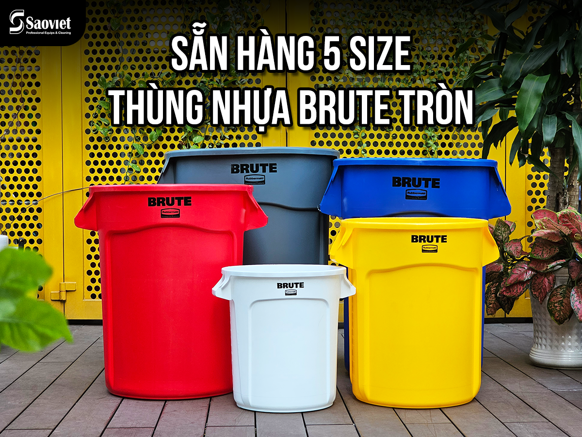 Thùng nhựa BRUTE tròn với 5 dung tích